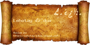 Lehotay Édua névjegykártya